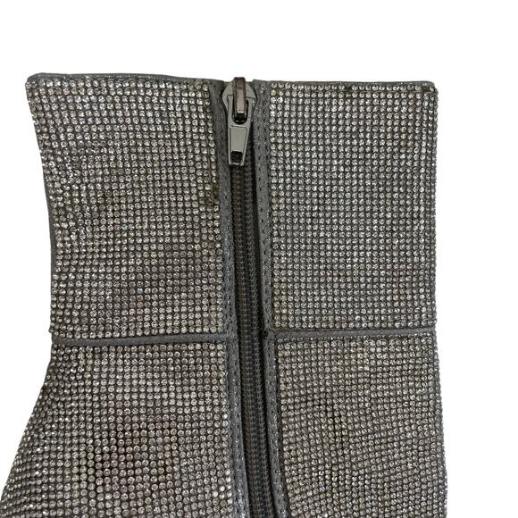 Steve Madden Winona Rhinestone Embellished Stiletto Heel Bootie Womens 8 AS IS - Picture 7 of 13
